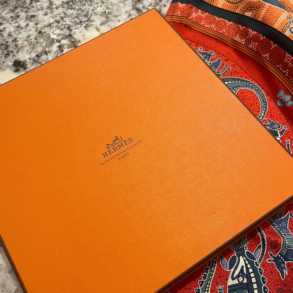 Hermes silk scarf